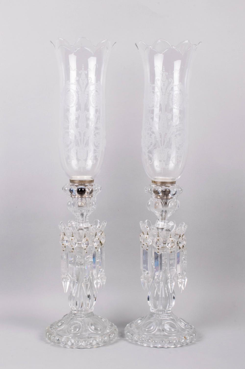 PAIR OF BACCARAT CRYSTAL LUSTERS