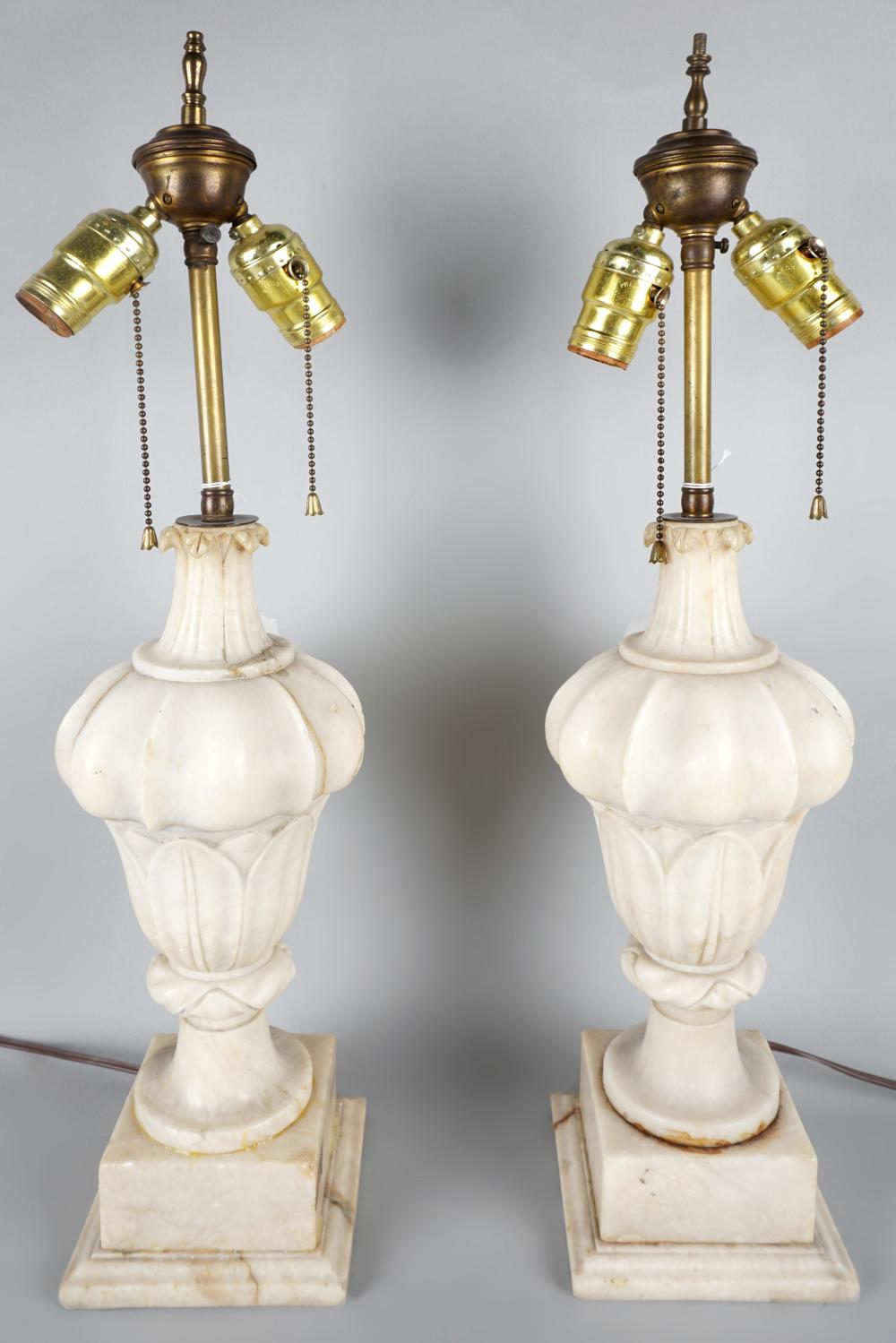 PAIR OF ALABASTER NEOCLASSICAL