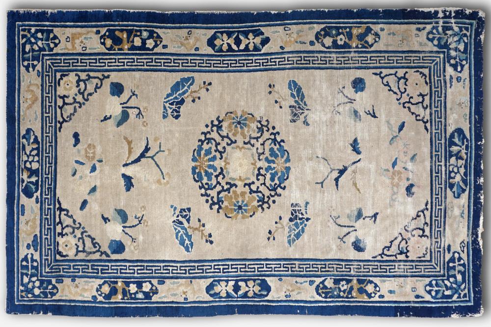 ANTIQUE CHINESE HAND KNOTTED WOOL 33d104