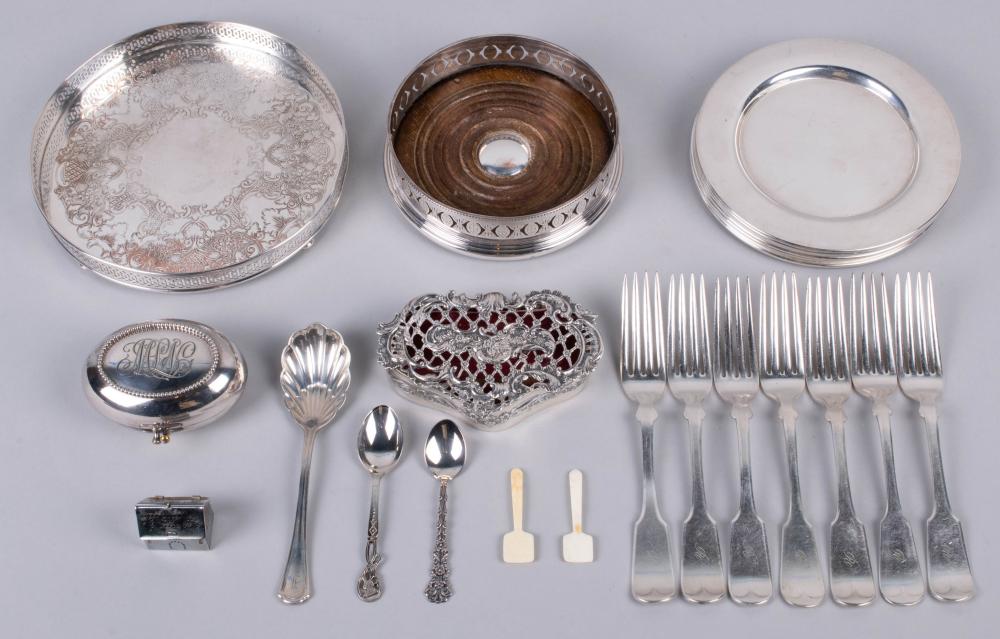 COLLECTION OF SMALL SILVERPLATED