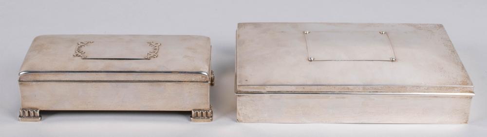 TWO AMERICAN SILVER TRINKET BOXES  33d116