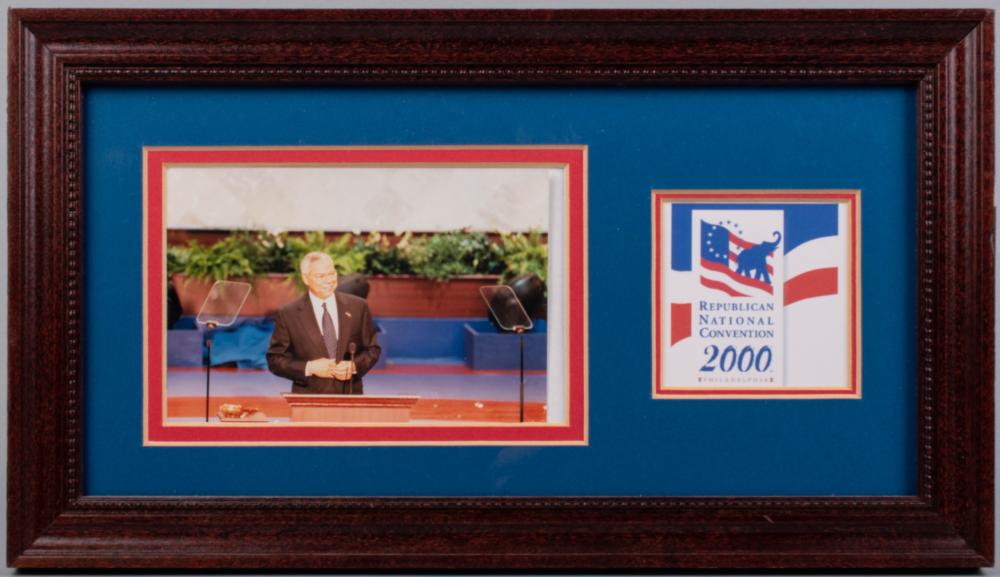 FRAMED PHOTOGRAPH OF GENERAL POWELL