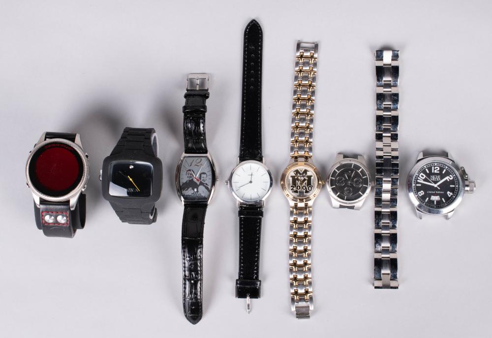 GROUP OF VARIOUS MENS WRISTWATCHES,