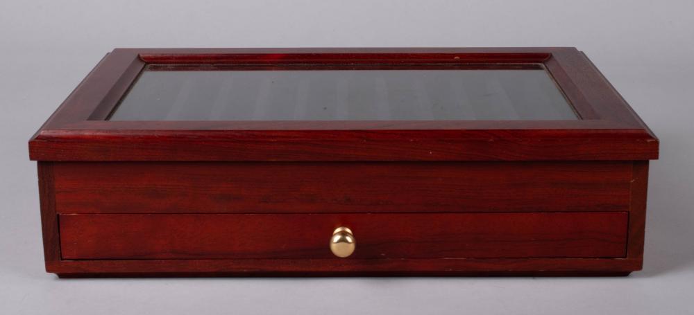 WOOD PEN BOX WITH DRAWER 3 1 4 33d1a0