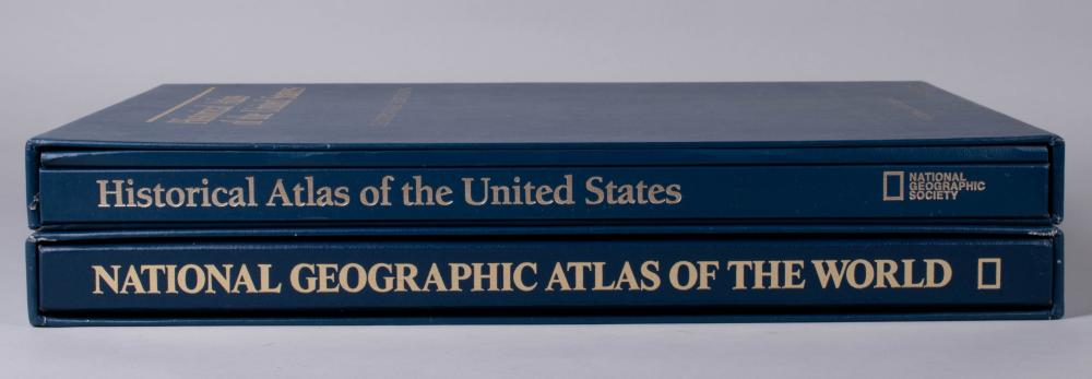 TWO LARGE ATLASES IN SLIPCASES,