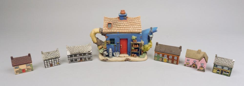 GROUP OF WADE CERAMIC HOUSES, WITH