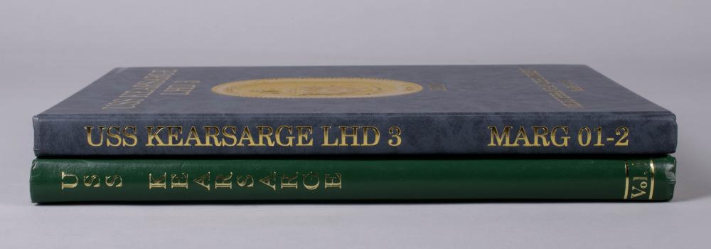 TWO LEATHER BOUND BOOKS ON THE