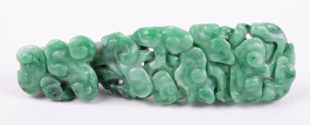 CHINESE APPLE GREEN JADEITE BELT