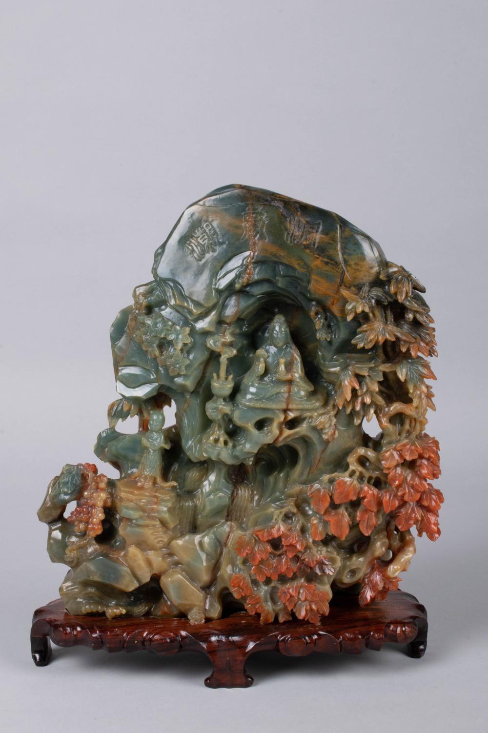 CHINESE CARVED MINERAL GROTTO HEIGHT  33d297