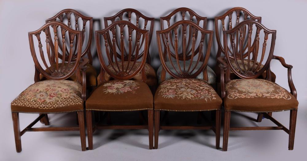 SET OF EIGHT FEDERAL STYLE DINING 33d356