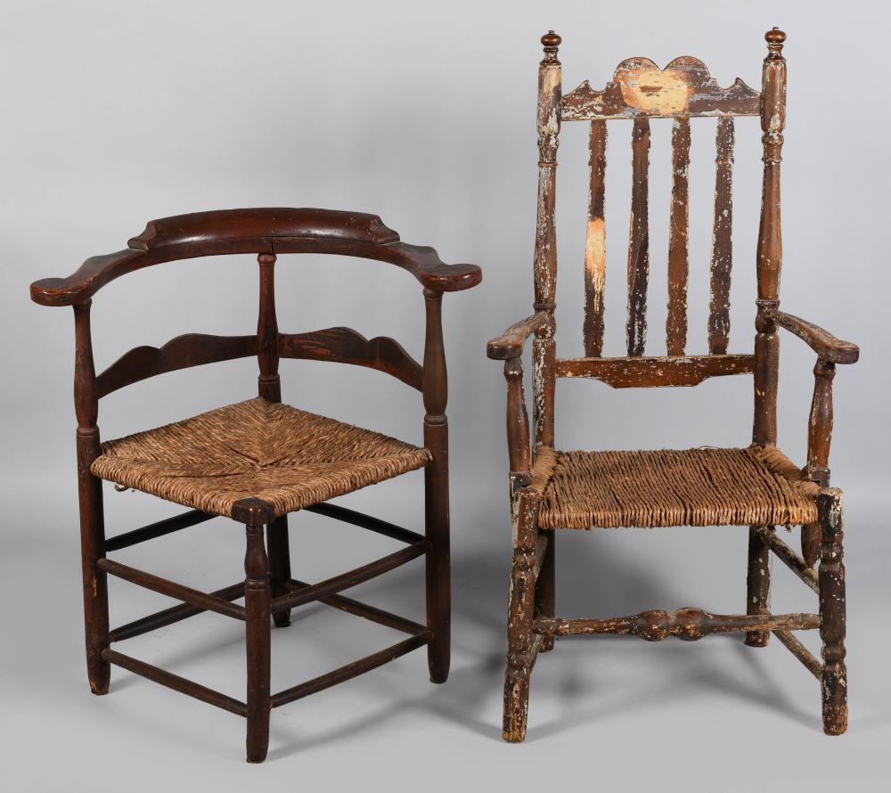 TWO EARLY AMERICAN CHAIRSTWO EARLY