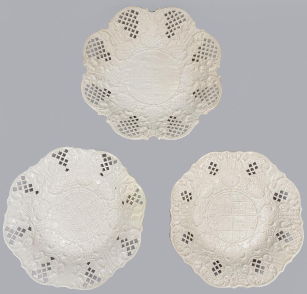 THREE ENGLISH MOLDED AND PIERCED 33d39b