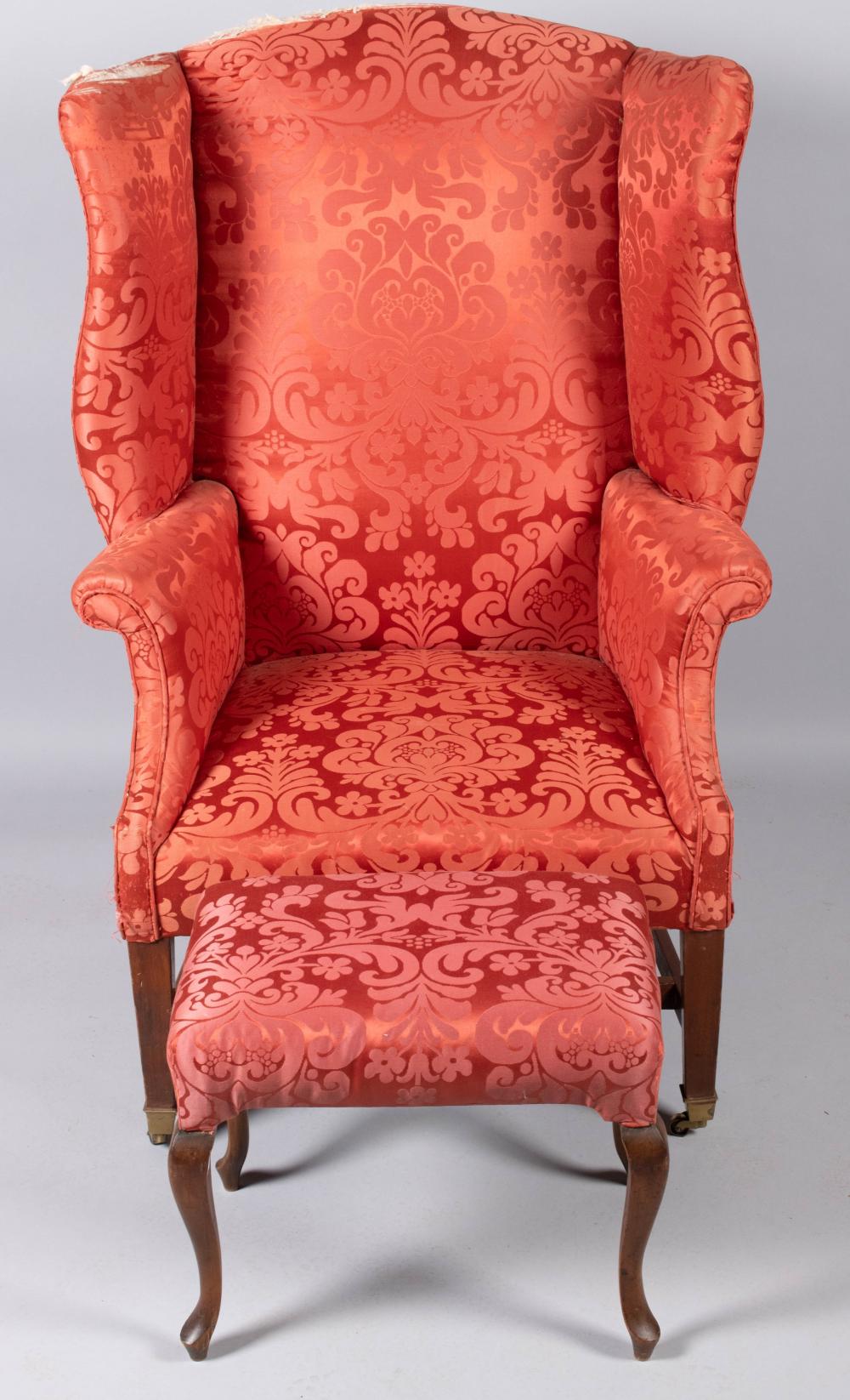 GEORGE III STYLE UPHOLSTERED WING