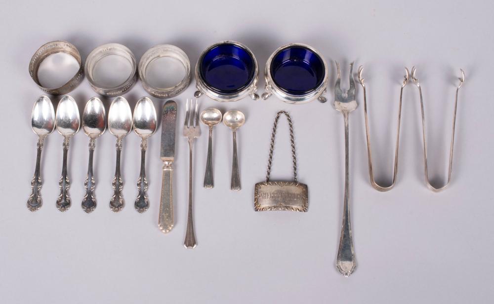 GROUP OF AMERICAN SILVER AND PLATED