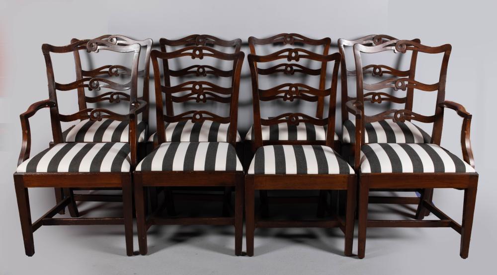 SET OF EIGHT GEORGE III STYLE MAHOGANY 33d400