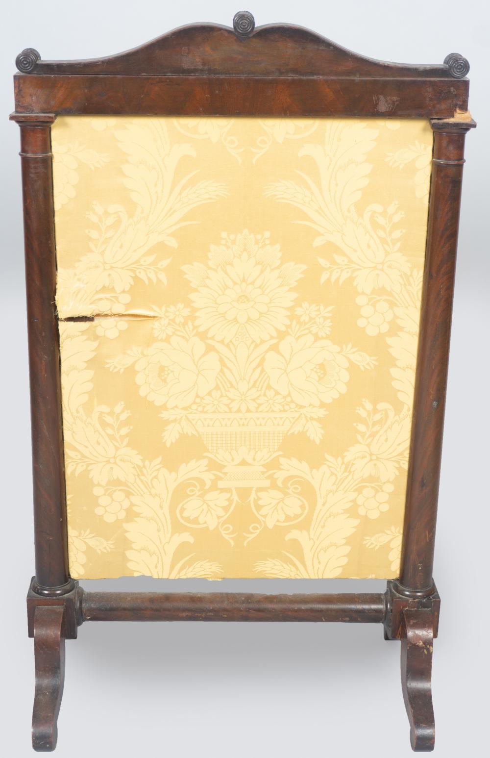 EMPIRE MAHOGANY FIRESCREEN, EARLY