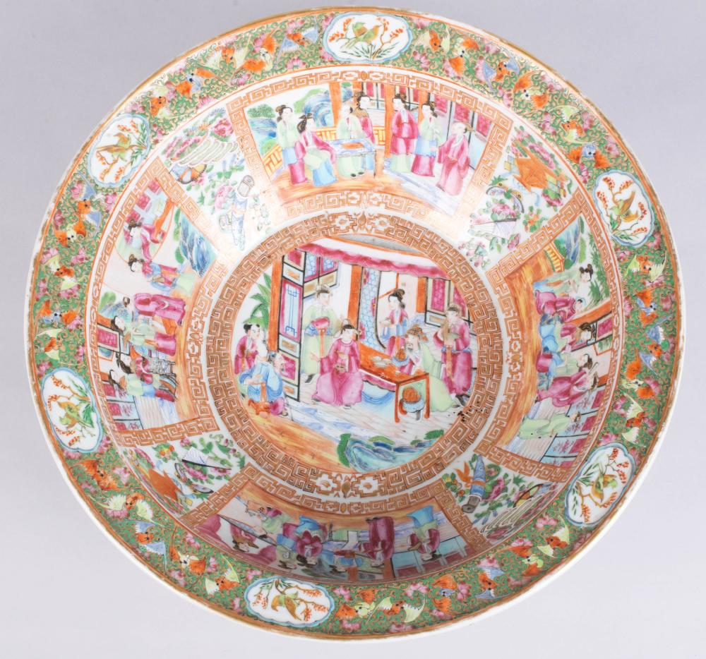 CHINESE EXPORT ROSE MEDALLION BASIN  33d429