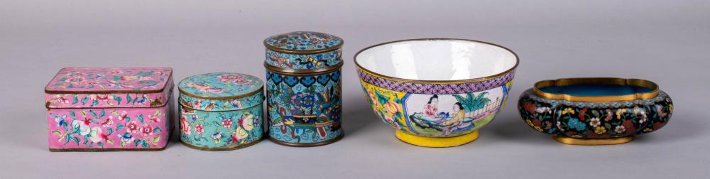 GROUP OF CHINESE ENAMELS, 18TH