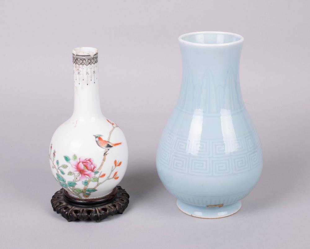 TWO CHINESE SMALL VASES, INCLUDING