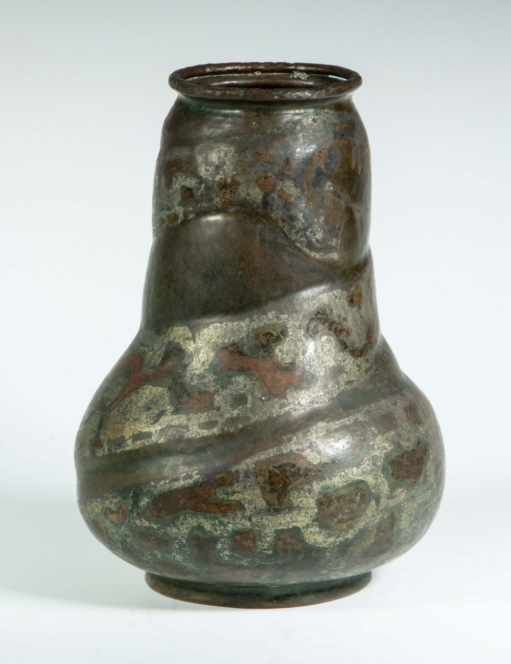 ARTS & CRAFTS HAMMERED COPPER VASE Early