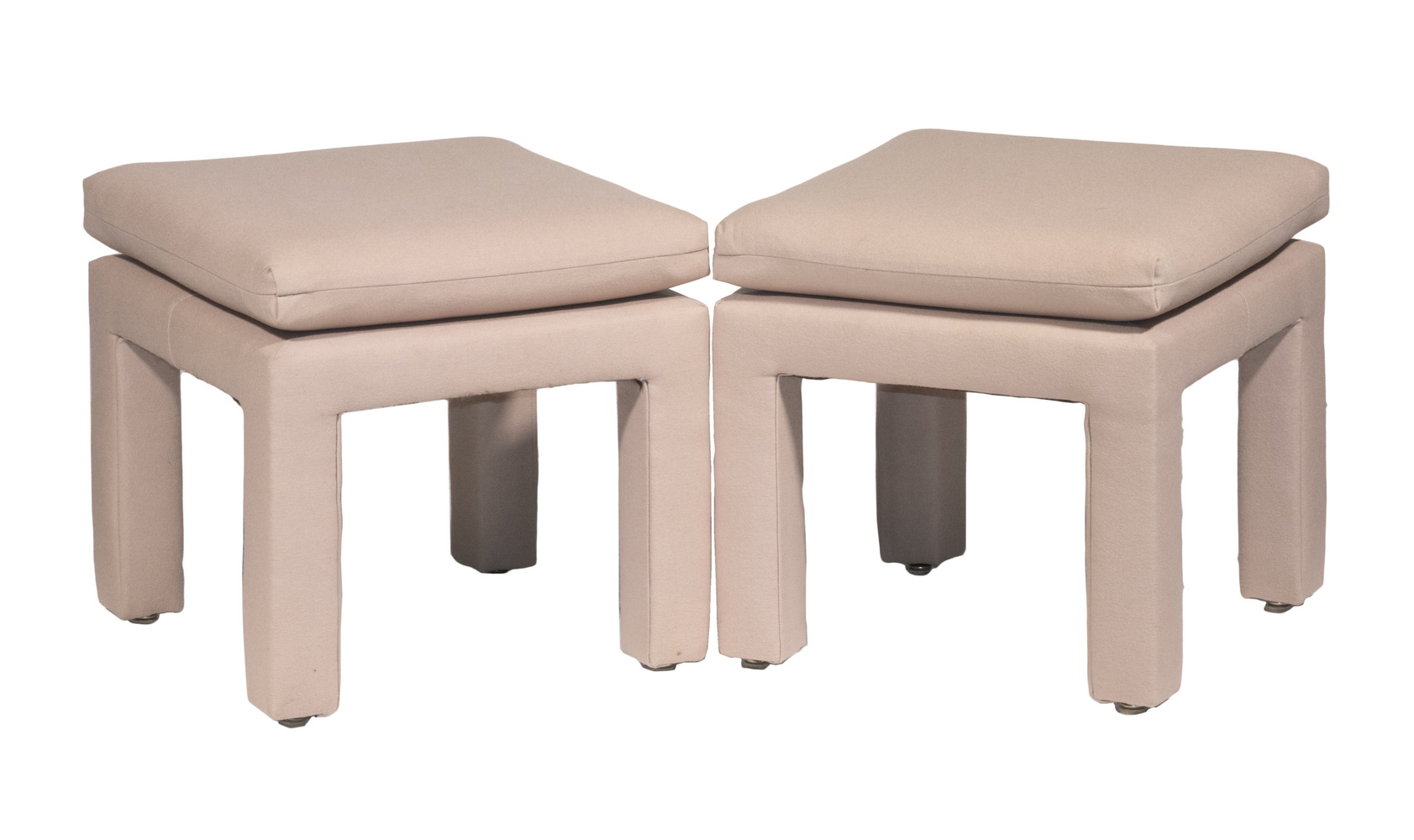 A PAIR OF MODERN OTTOMANS BY DREXEL