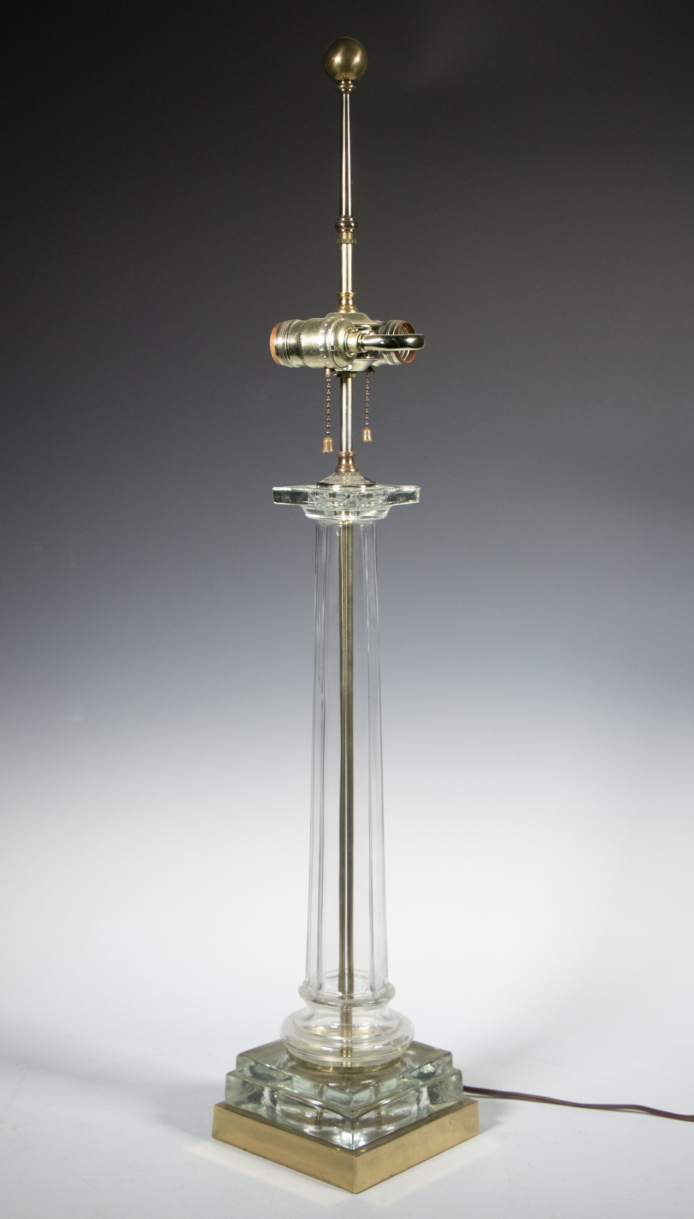 GLASS TABLETOP LAMP Doric Column