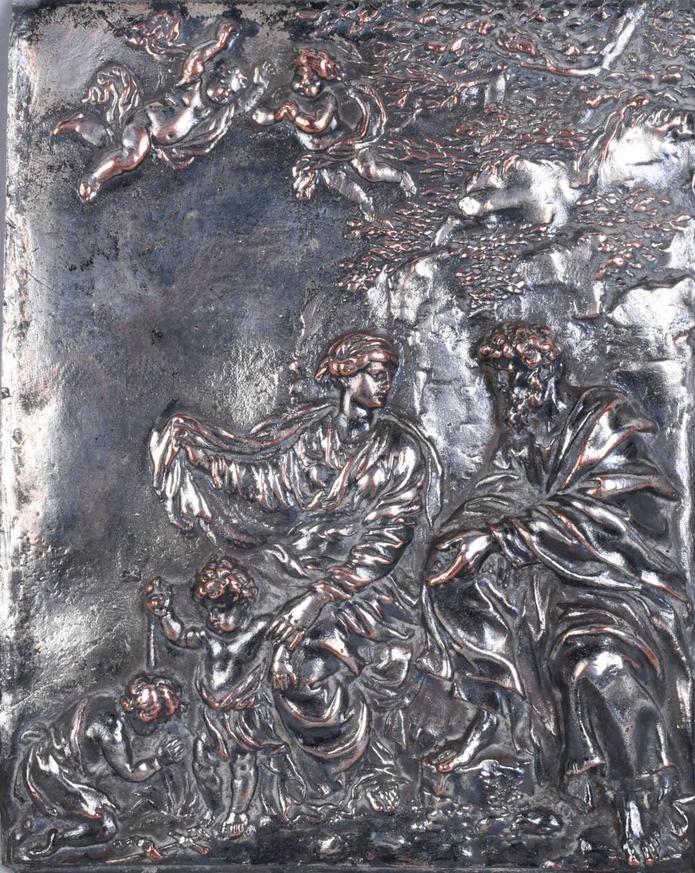 SILVERED COPPER PLAQUE OF THE HOLY