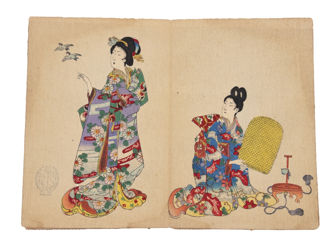 19TH C. JAPANESE PILLOW BOOK Meiji