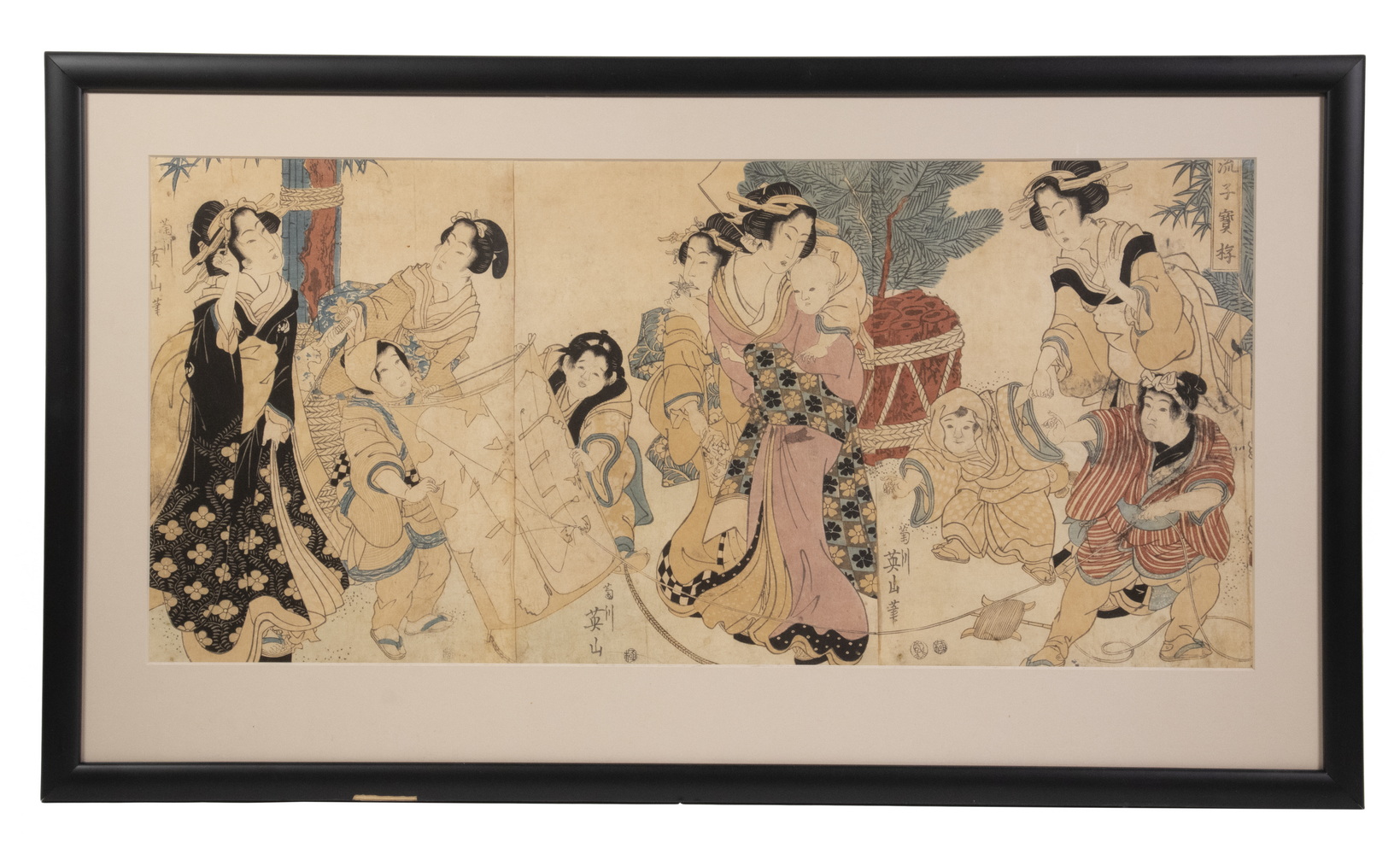 KIKUGAWA EIZAN (JAPAN, 1787-1867) Framed