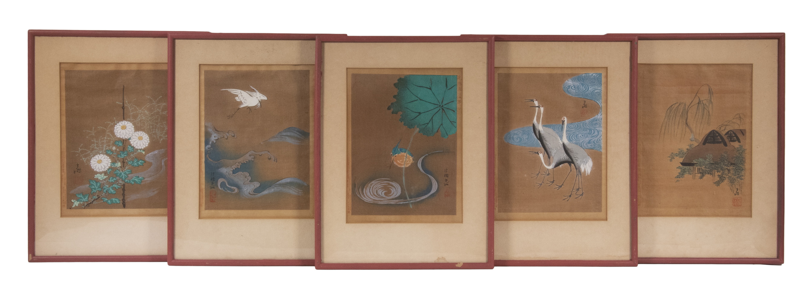  5 JAPANESE WOODBLOCK PRINTS WITH 33d6c6
