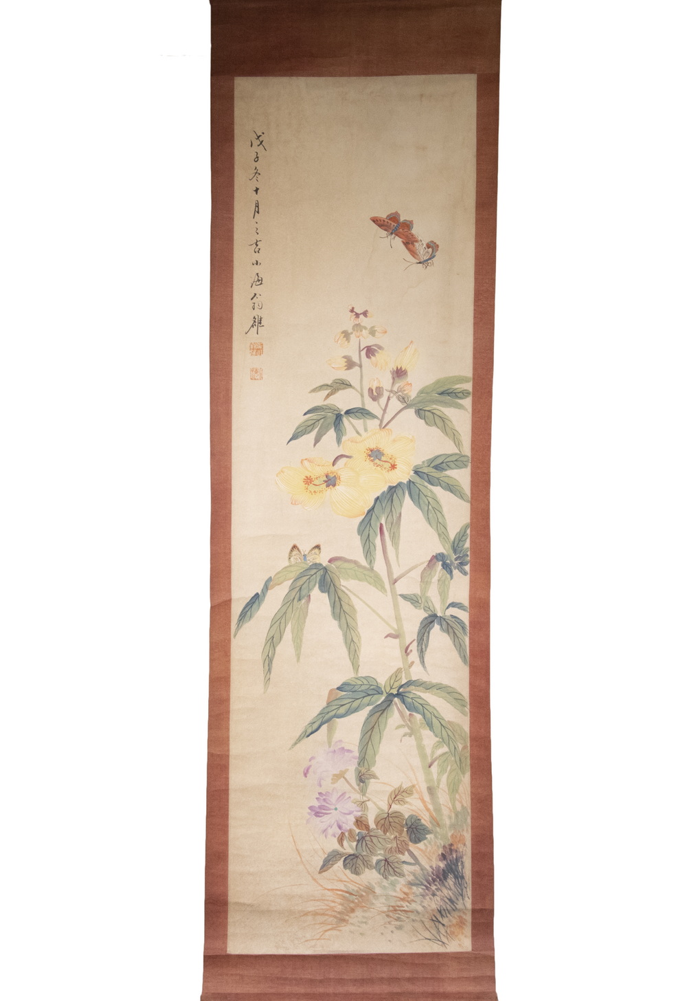 JAPANESE PAINTED SCROLL UNFRAMED 33d6d7