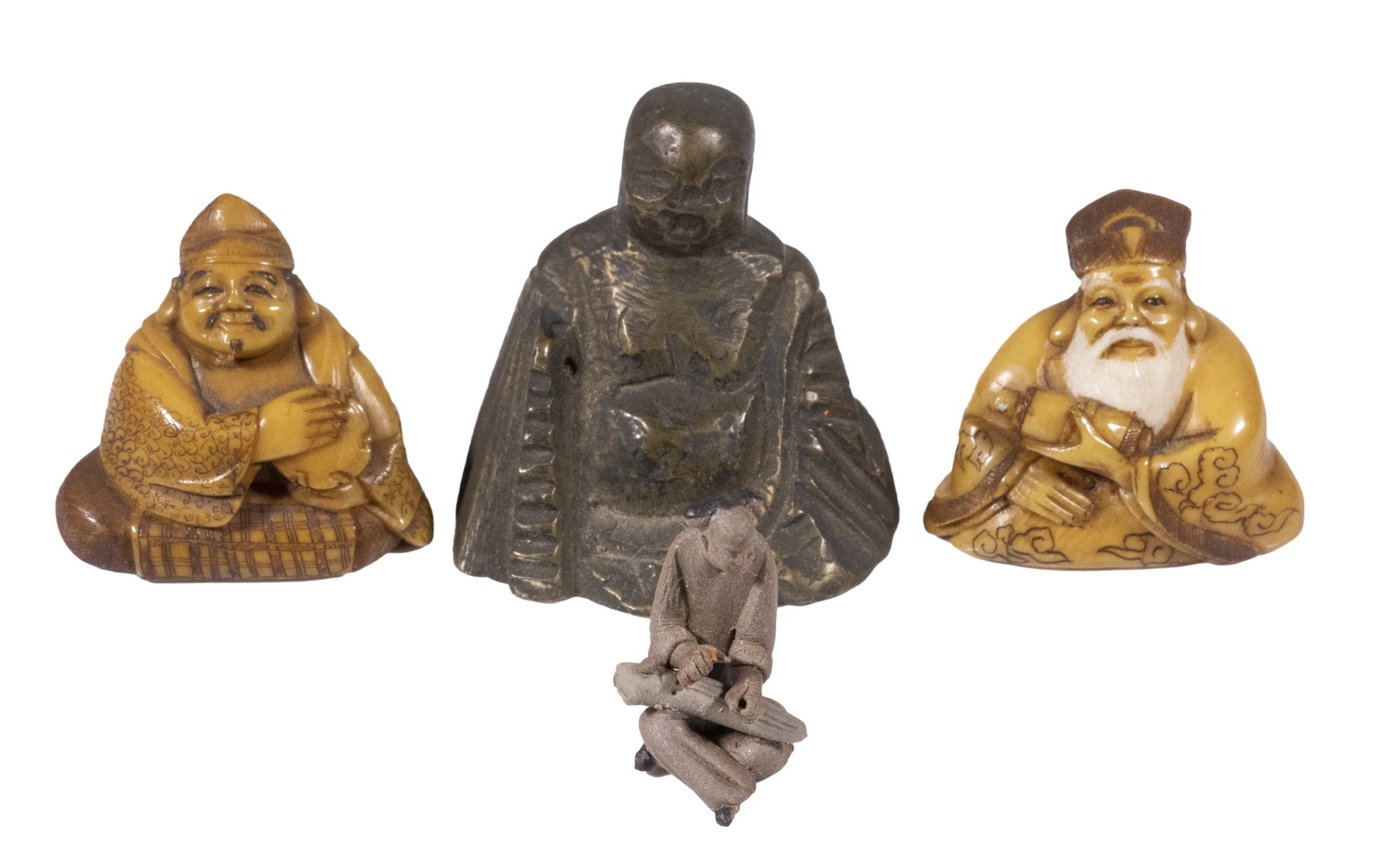 (4) ASIAN MINIATURE CARVINGS Including: