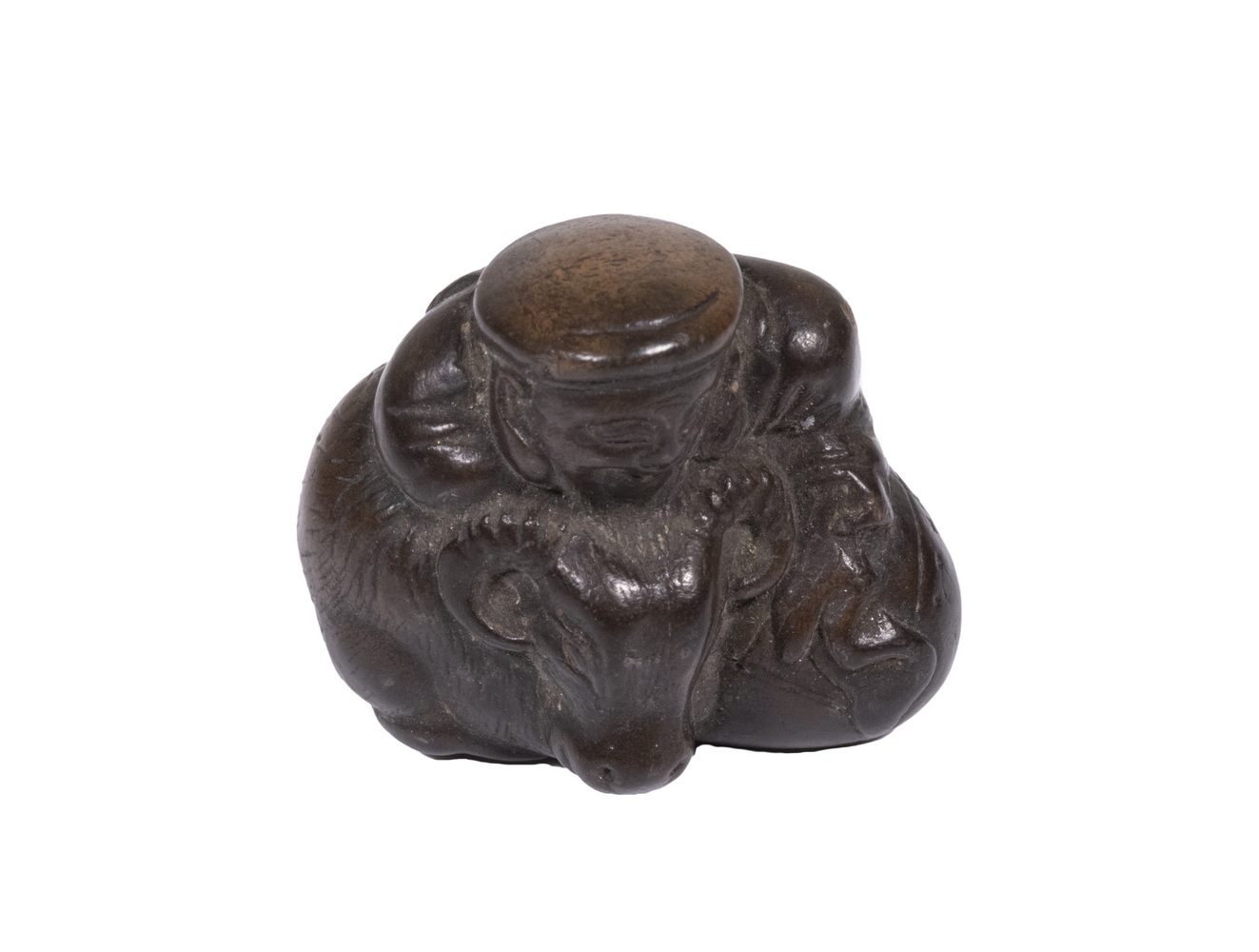 19TH C JAPANESE HARDWOOD NETSUKE 33d728