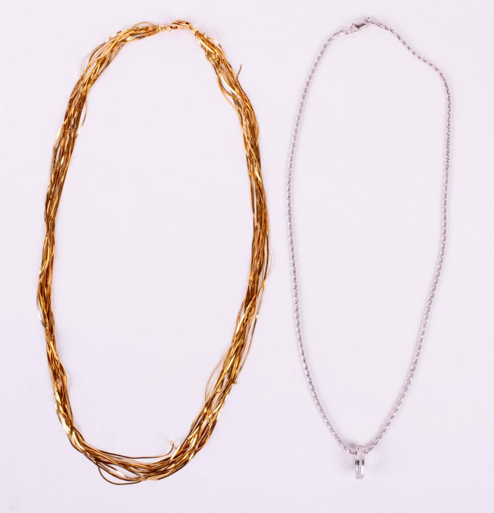 TWO 14K GOLD CHAIN NECKLACESTWO 33d801