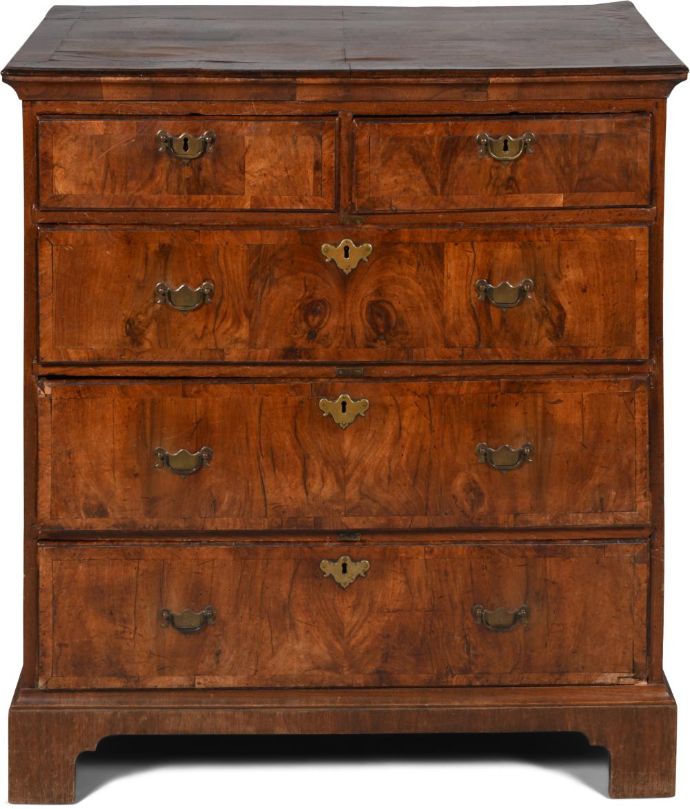 GEORGE I WALNUT CHEST OF DRAWERS 33d884