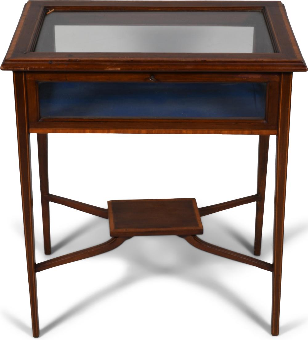 EDWARDIAN INLAID MAHOGANY DISPLAY 33d88a