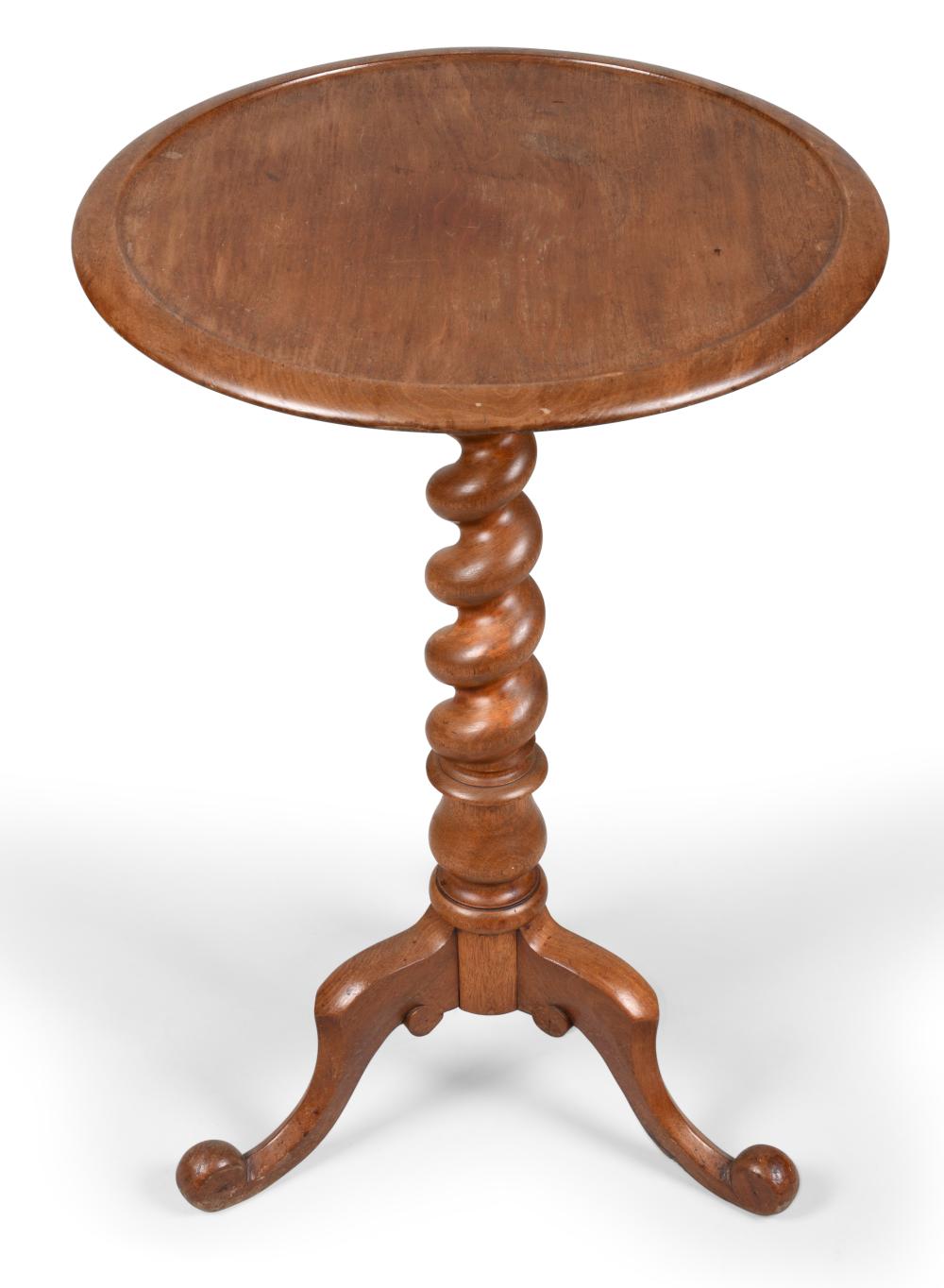 VICTORIAN WALNUT CANDLESTAND 19TH 33d89c