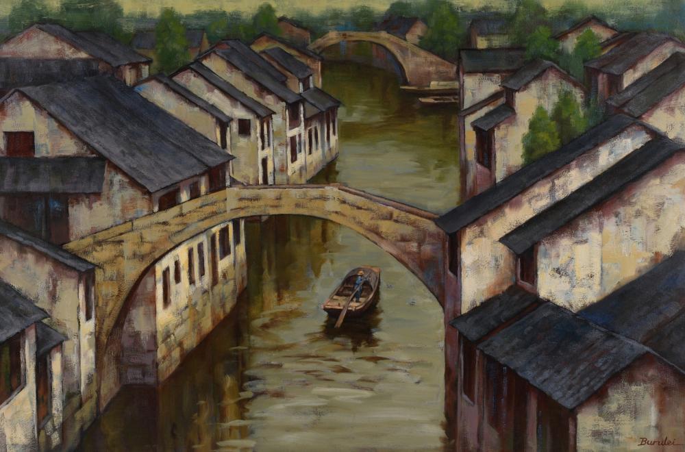 RULEI BU, CANAL'S MORNING, ACRYLIC