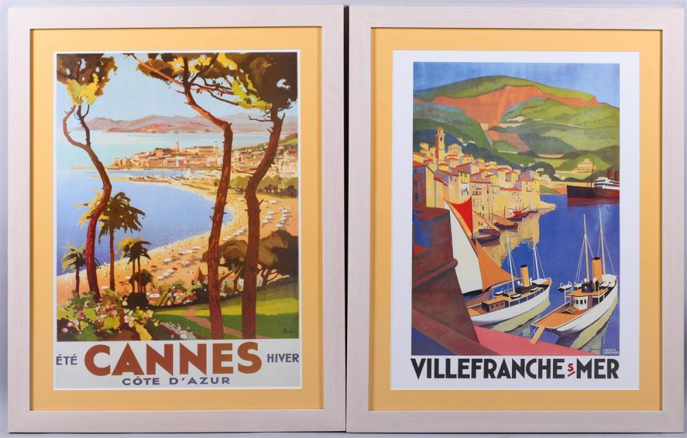 PAIR OF TRAVEL PRINTS: VILLEFRANCHE