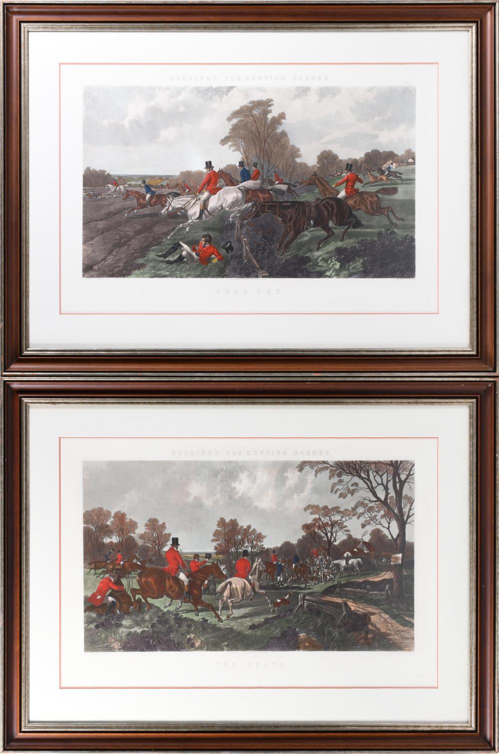 PAIR OF J F HERRING FOX HUNTING 33d952