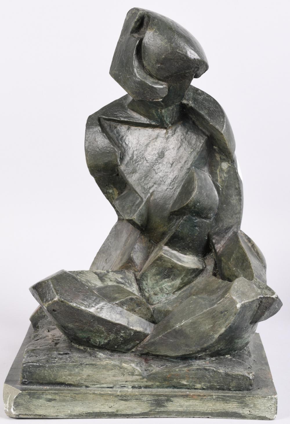 CUBIST STYLE SEATED WOMAN 14 X 33d960