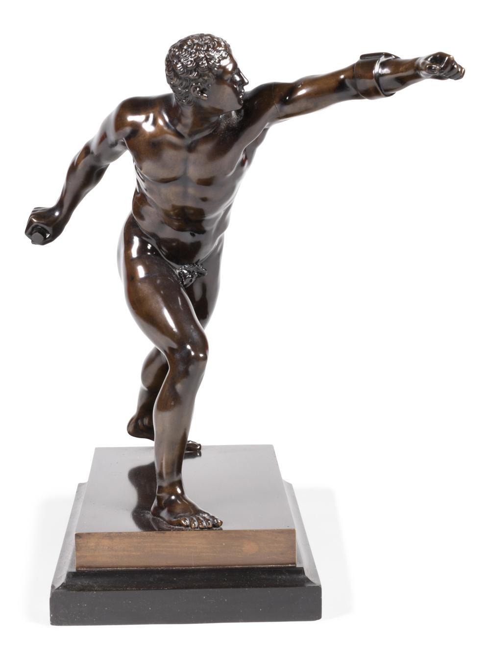 BRONZE FIGURE OF THE BORGHESE GLADIATOR  33d9ac