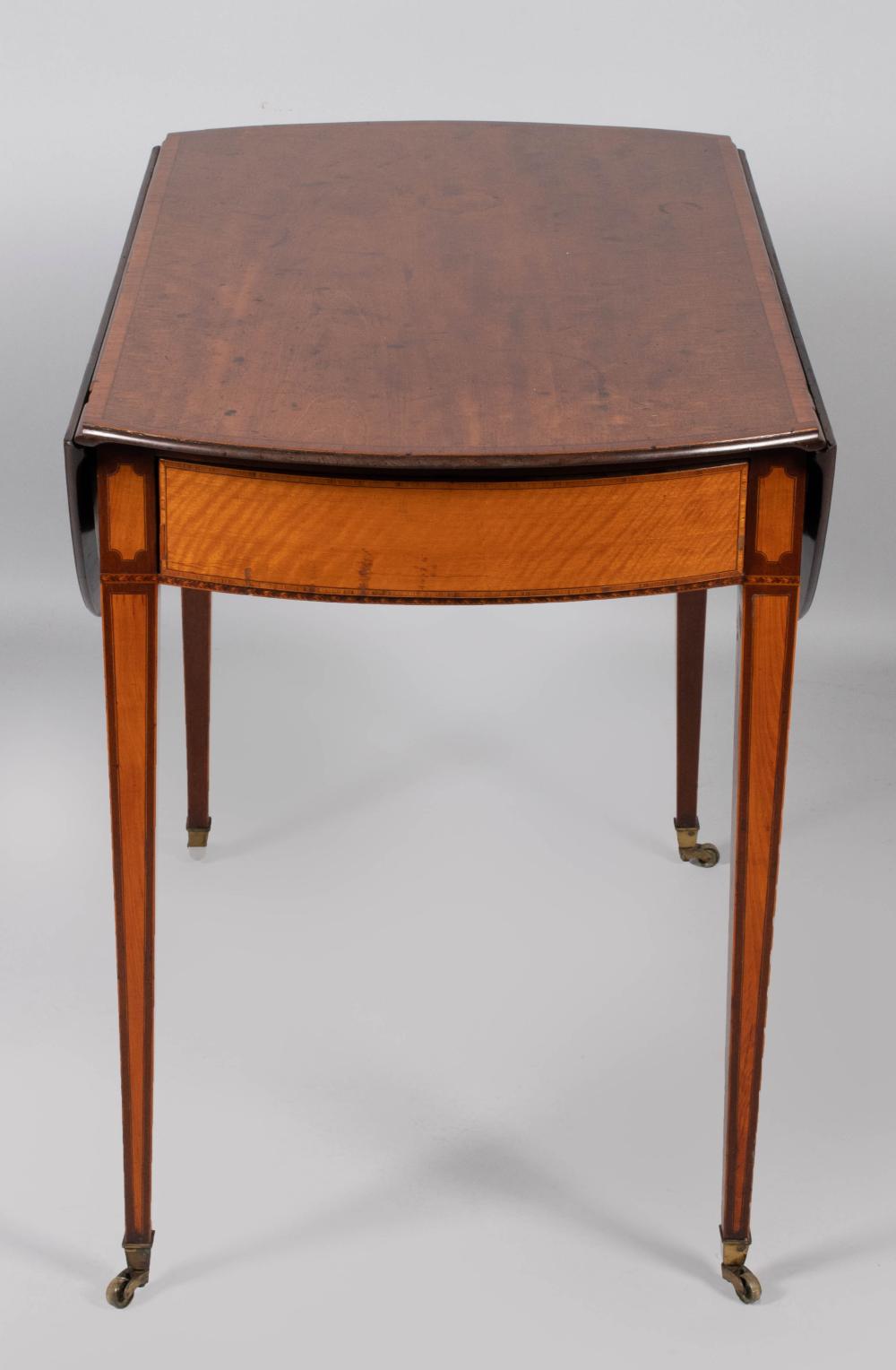 GEORGE III INLAID FIGURED MAHOGANY 33d9e2