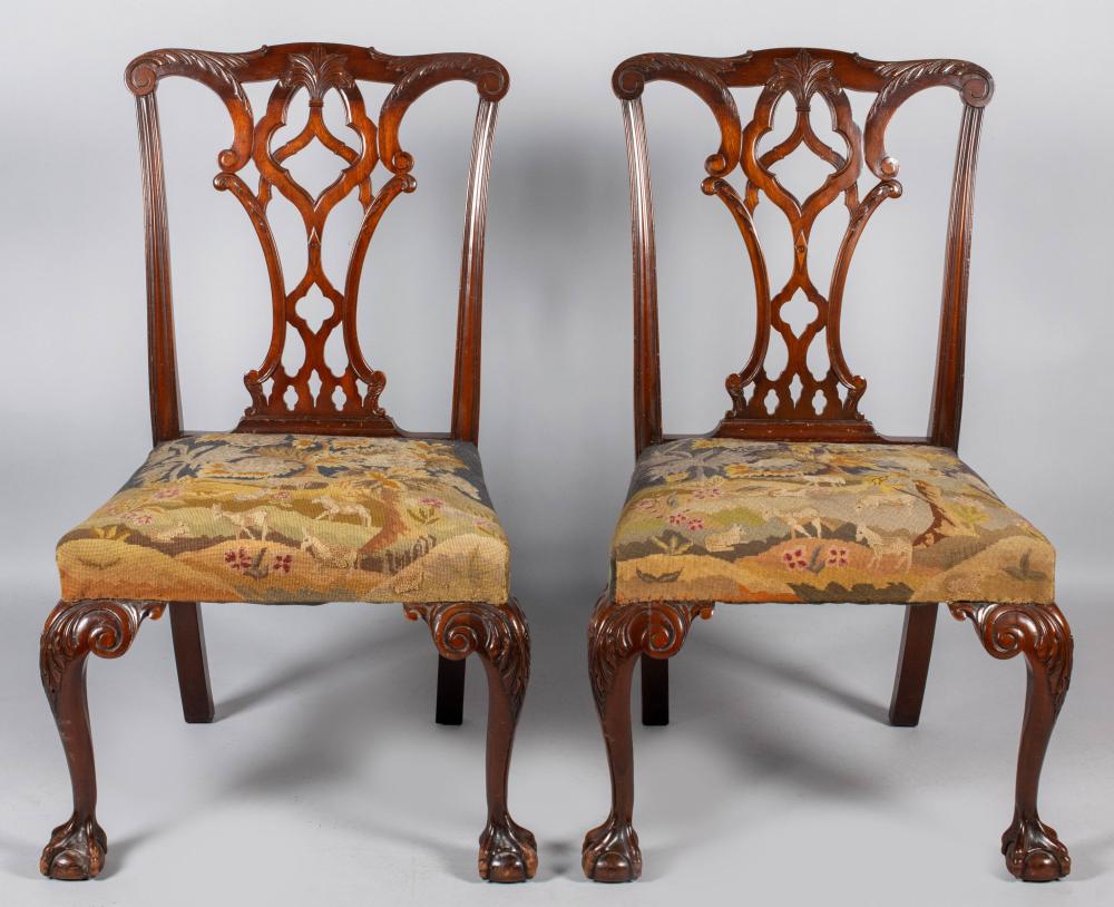 PAIR OF CHIPPENDALE STYLE MAHOGANY 33d9ef