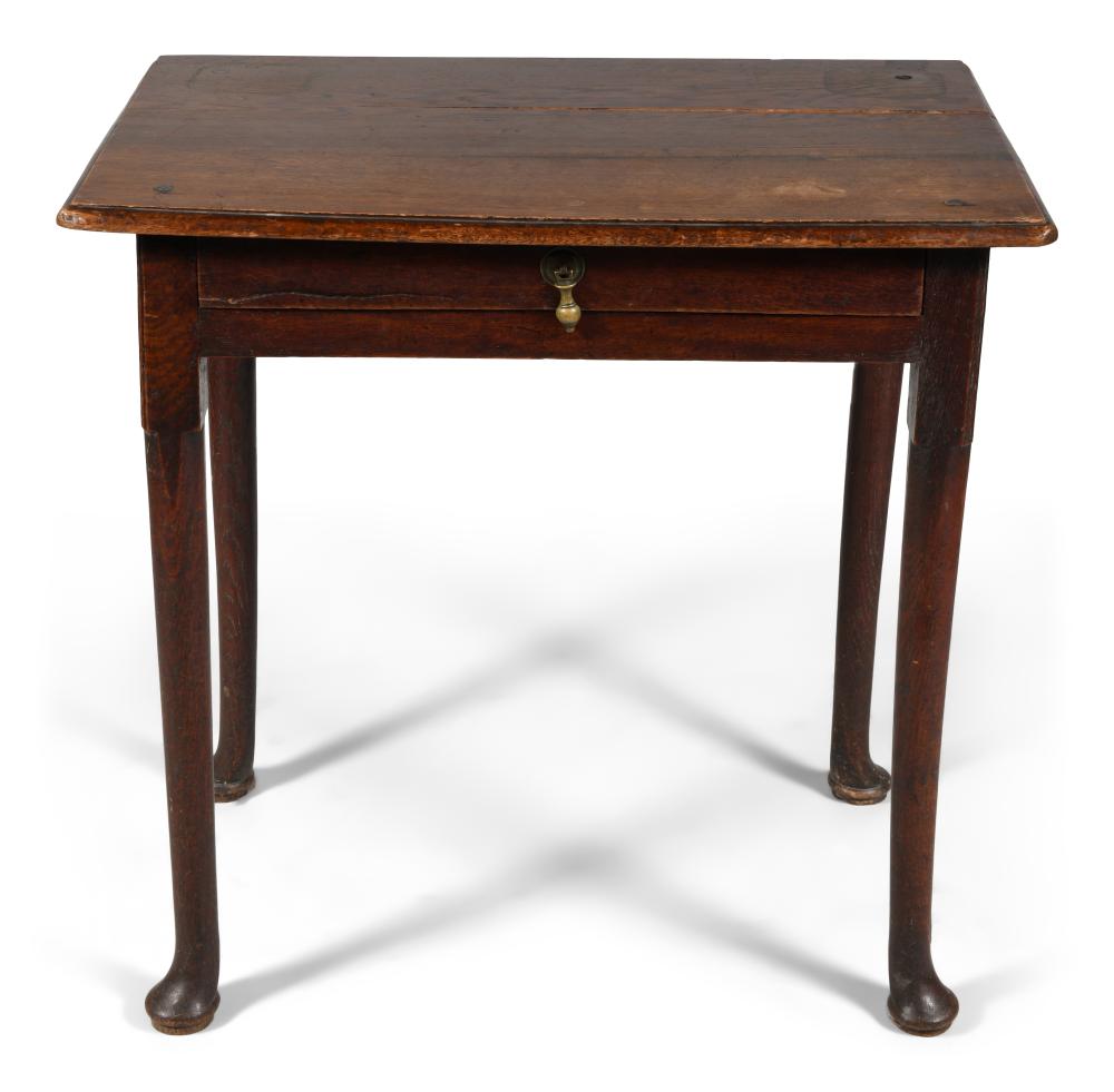 GEORGE III OAK SIDE TABLE, LATE