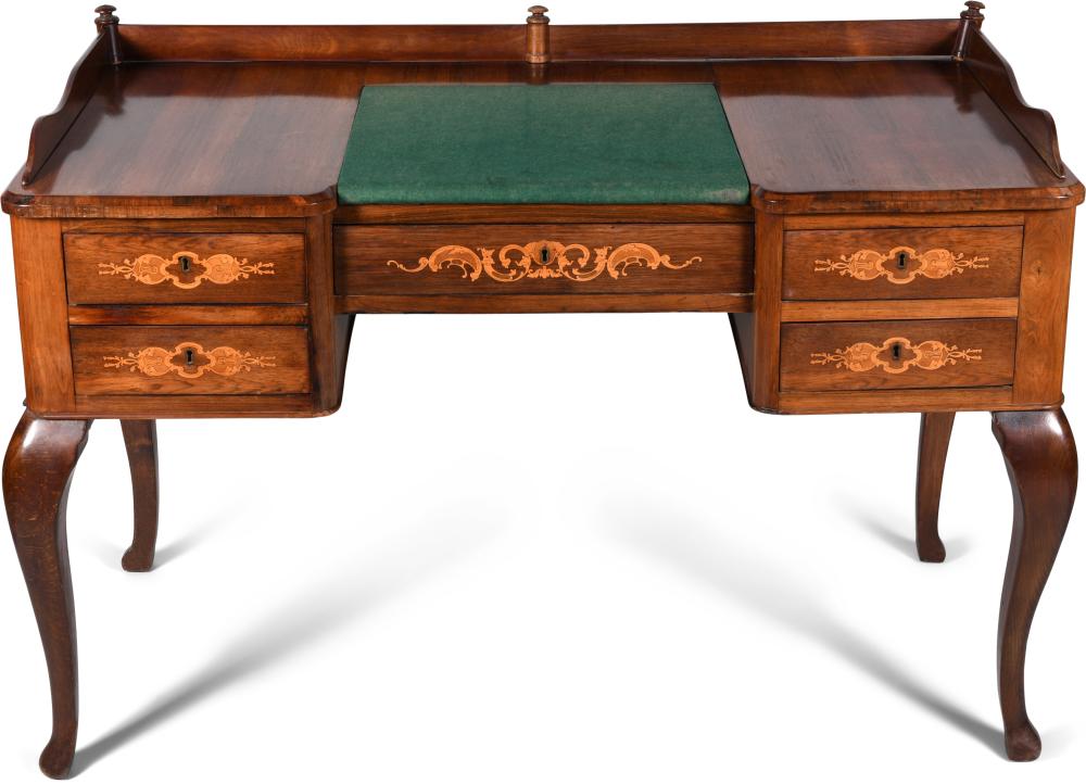 CHARLES X INLAID ROSEWOOD DESK  33da48