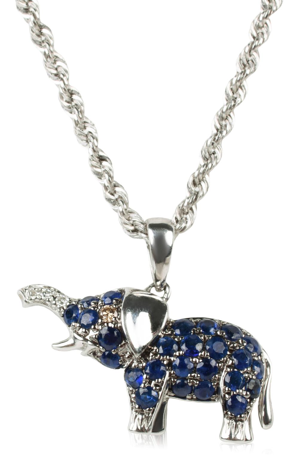 EFFY 14K WHITE GOLD SAPPHIRE AND 33dabe