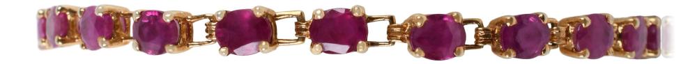 14K YELLOW GOLD 7 CARAT RUBY BRACELET 33dae0