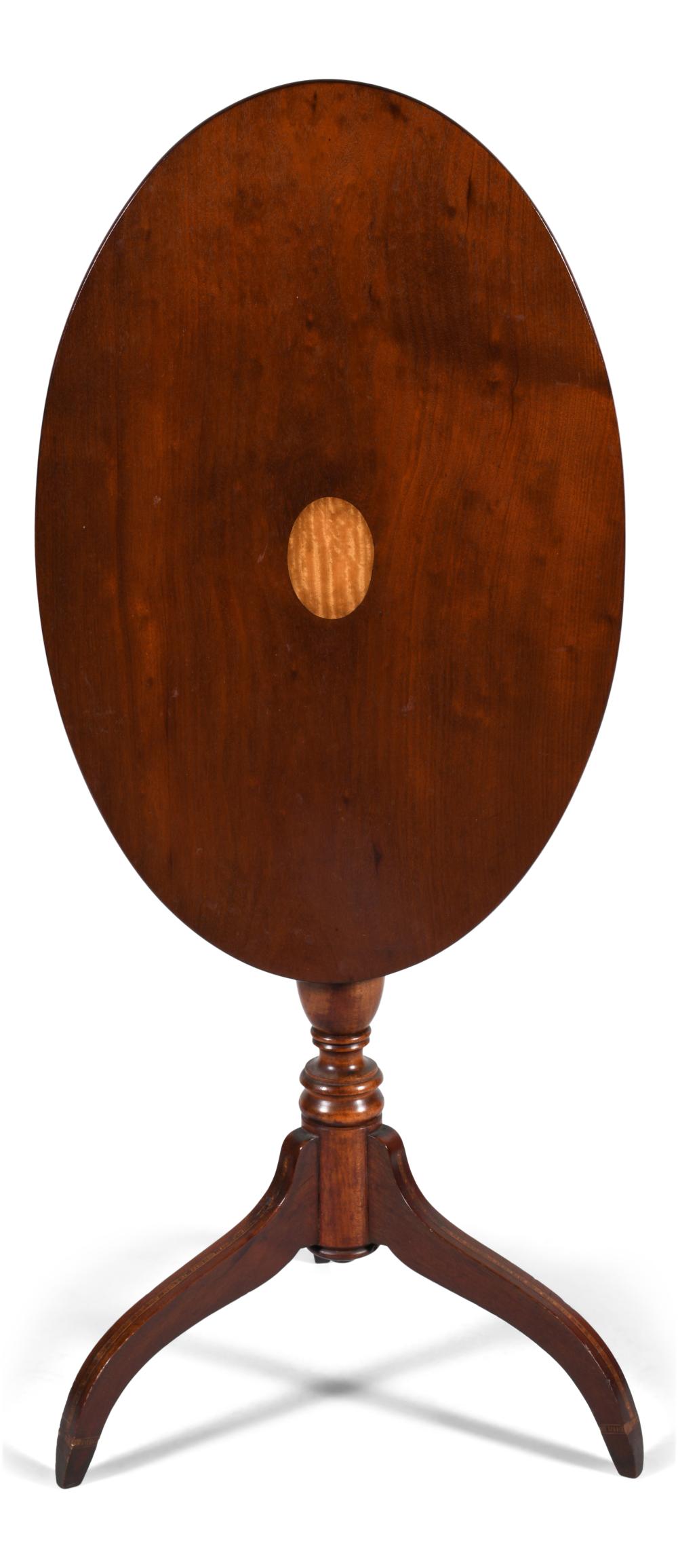 FEDERAL STYLE INLAID MAHOGANY TILT-TOP