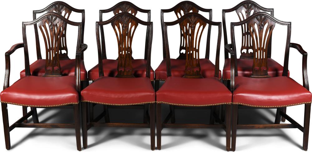 SET OF EIGHT GEORGE III STYLE MAHOGANY 33dba3